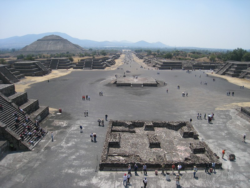 Mexico Pyramids - Mexico City 2009 0835.jpg - A trip to the Teotihuacan area of Mexico to visit the pyramids. A vast complex and a great climb to the top. This was followed by lunch in a cave, then a visit to the historical center of Mexico City. March 2009.